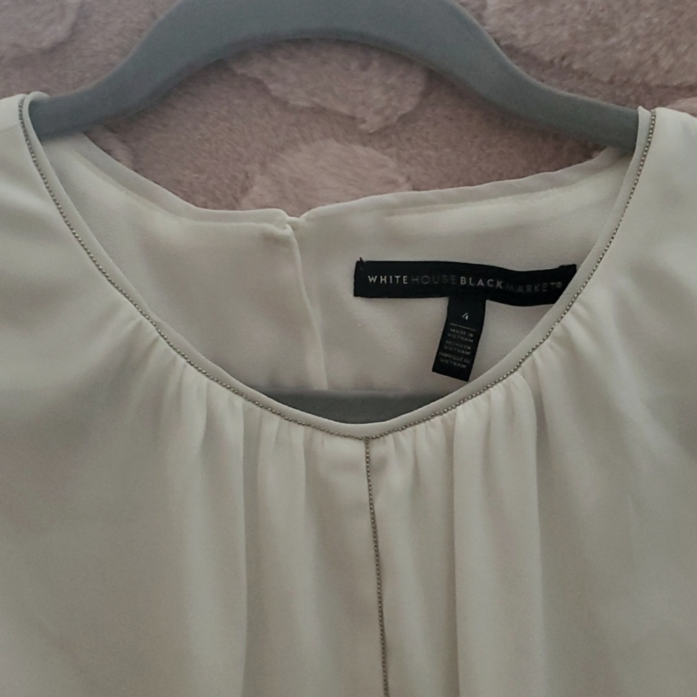 White house black market  size 4 white blouse